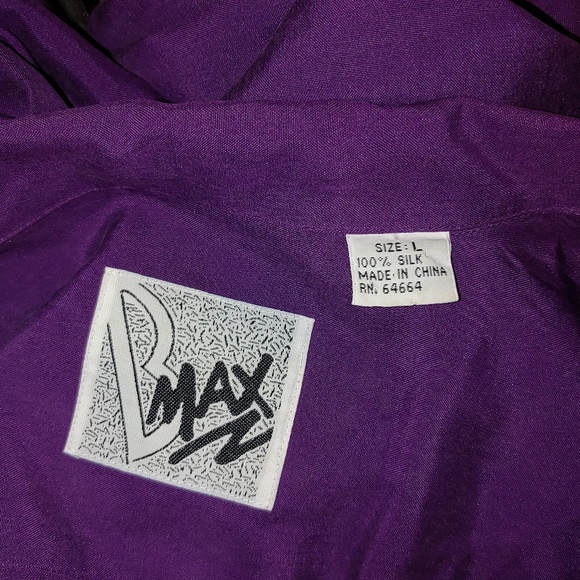 B MAX 100% silk vintage men's button-down EUC - Picture 4 of 4